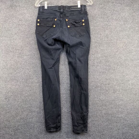 Rock & Republic Women's Skinny Jeans Blue Black Size 10 5-Pocket Rinse Wash - Picture 5 of 11